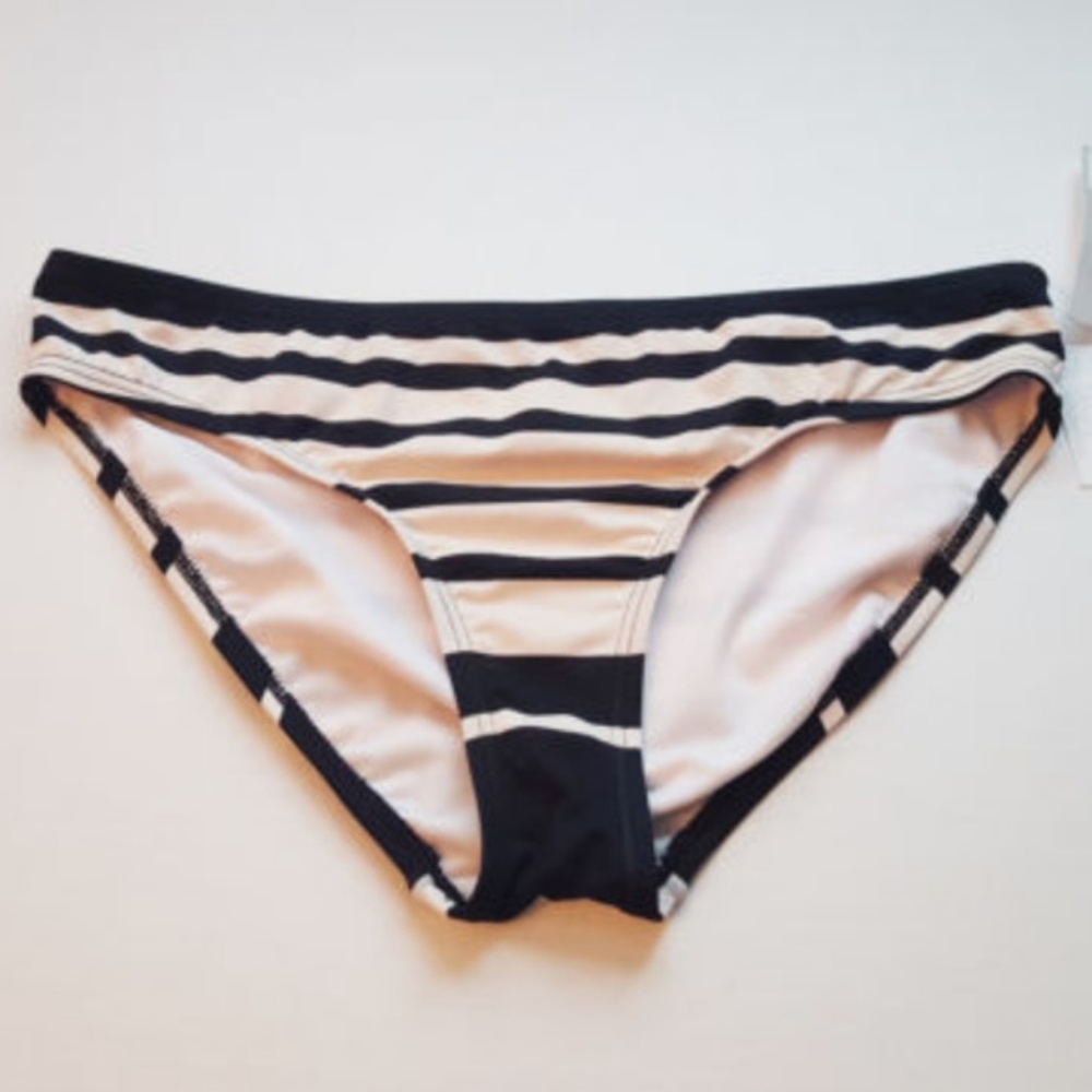 Striped Print Bikini Bottom Panty Swimwear Size 10